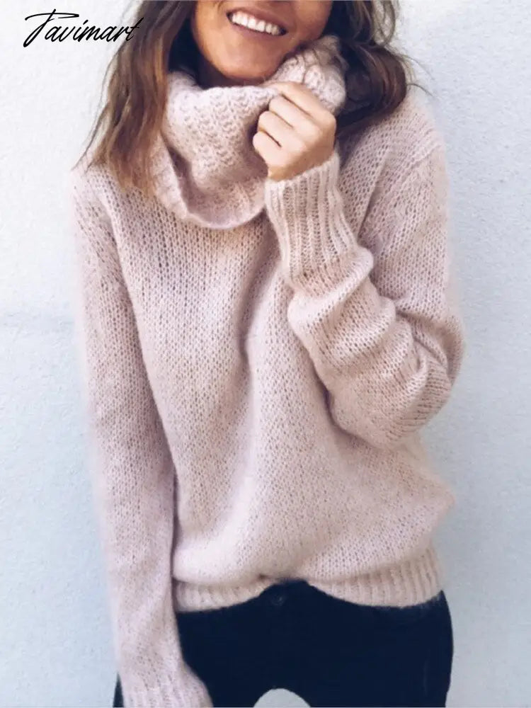 Roupas Feminina Christmas Turtleneck Sweater Women Casual Loose Street Knit Pullover Autumn Korean Jumper