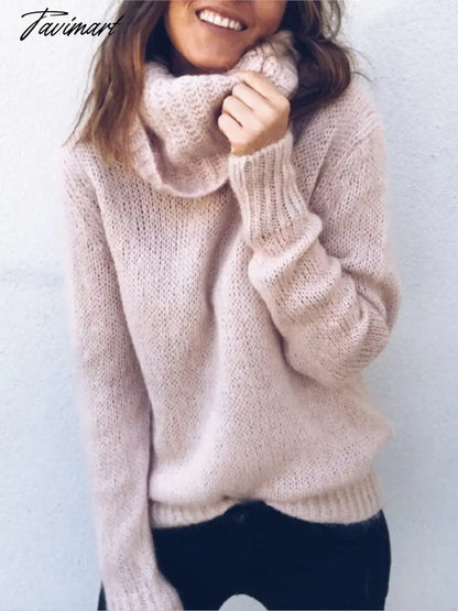 Roupas Feminina Christmas Turtleneck Sweater Women Casual Loose Street Knit Pullover Autumn Korean Jumper