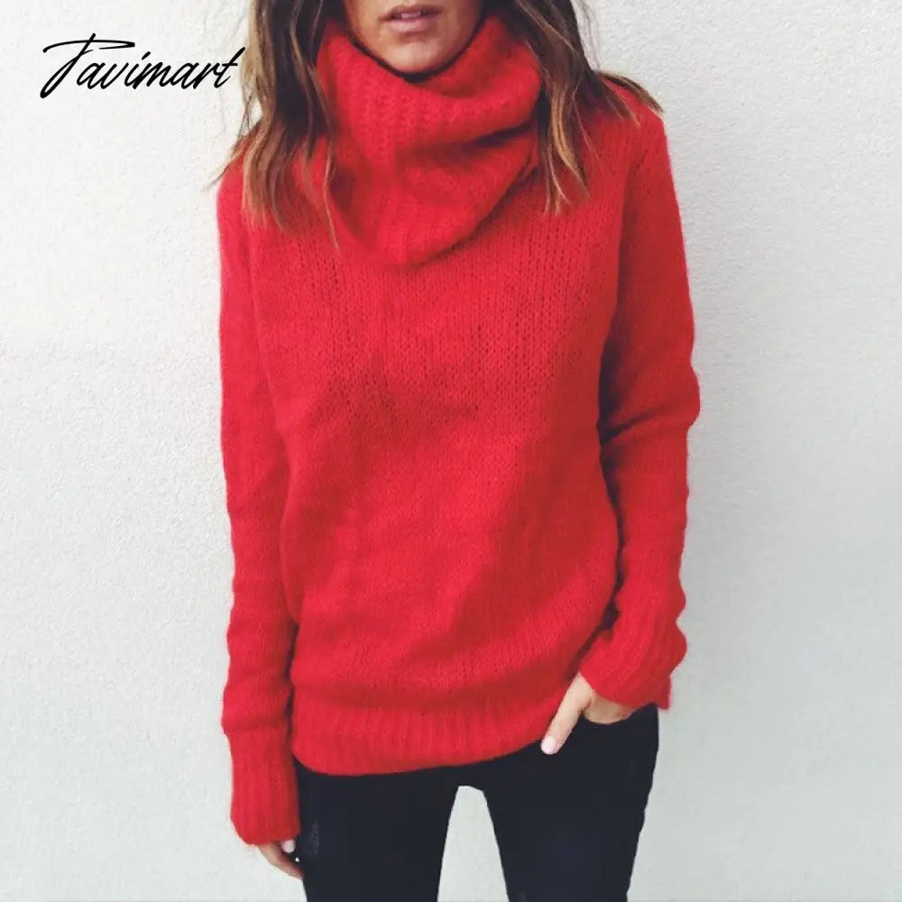 Roupas Feminina Christmas Turtleneck Sweater Women Casual Loose Street Knit Pullover Autumn Korean Jumper