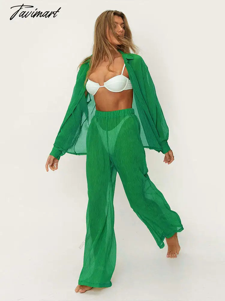 Sexy 2 pcs Solid Color Tops Pants Suit Casual Autumn Clothes Woman Long Sleeves Top Bottoms Full Length Pants Beach Wear A1780