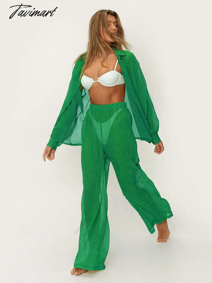 Sexy 2 pcs Solid Color Tops Pants Suit Casual Autumn Clothes Woman Long Sleeves Top Bottoms Full Length Pants Beach Wear A1780