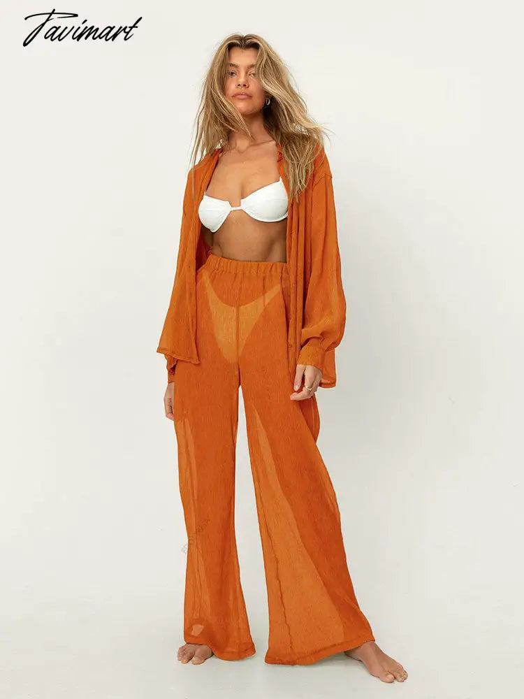 Sexy 2 pcs Solid Color Tops Pants Suit Casual Autumn Clothes Woman Long Sleeves Top Bottoms Full Length Pants Beach Wear A1780