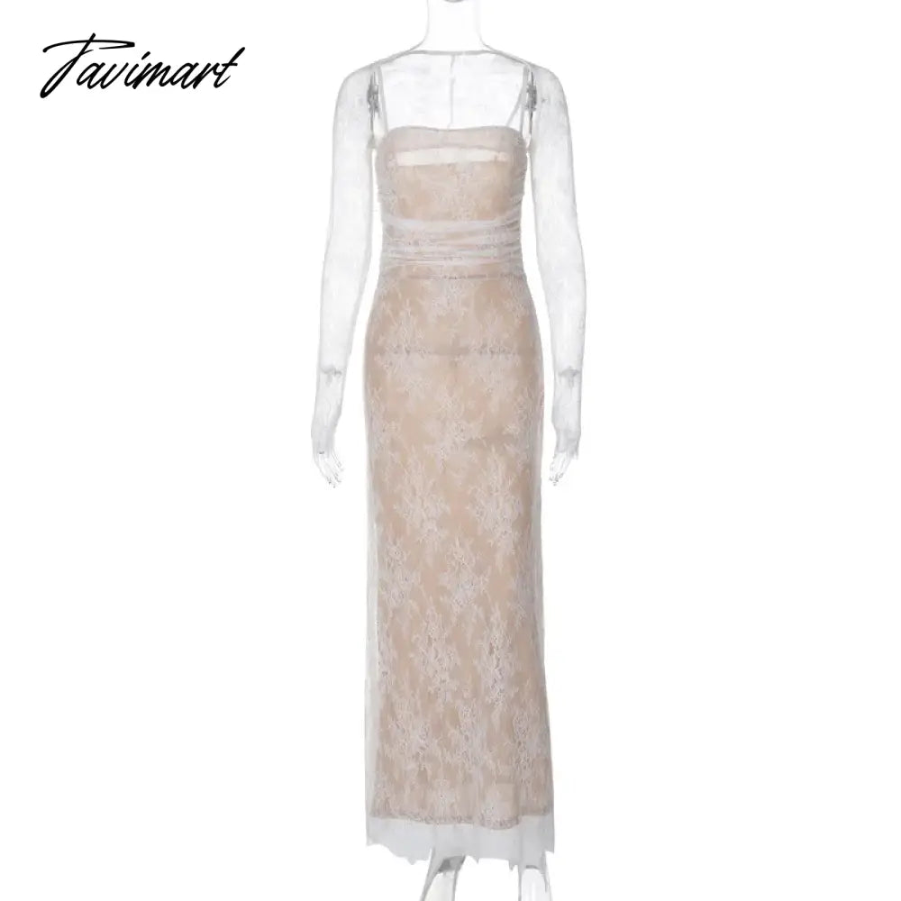 Sexy 2 Pieces Sets Women Lace Patchwork Maxi Dress And Crop Tops Bodycon Sexy Party Evening Outfits For Women Elegant