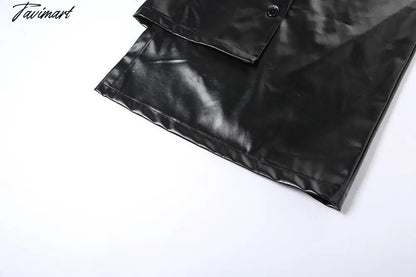 Sexy Leather PU High Waist Black Skirts Bodycon Women Autumn Winter Y2K Pencil Midi Skirt Party Clubwear