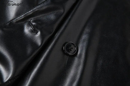 Sexy Leather PU High Waist Black Skirts Bodycon Women Autumn Winter Y2K Pencil Midi Skirt Party Clubwear