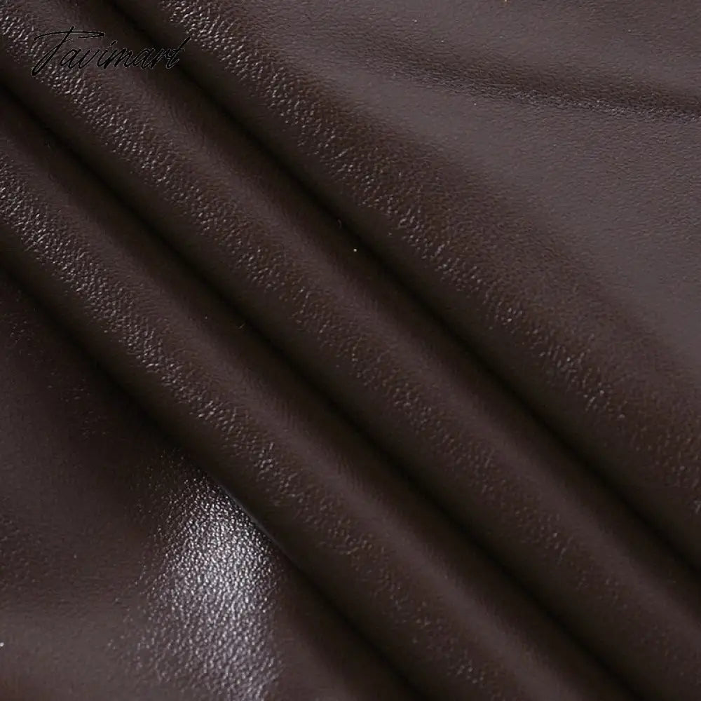 Sexy Sleeveless PU Leather Crop Top Women Elegant Backless Short Corset Tops Female Single-breasted Slim Tank Top