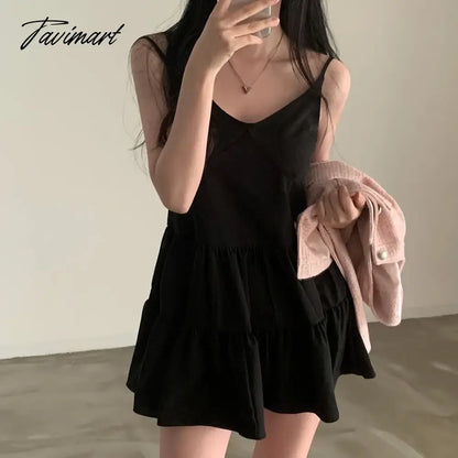 Sexy V-Neck White Halter Mini Dresses Women Summer Slim Sleeveless Short Party Doll Dresses 2 Colors
