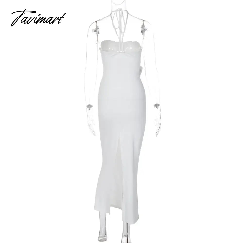 Shoulder Floral Bodycon Maxi Dress Elegant Backless Hollow Out Splicing Dresses Sexy Halter Gown Evening Vestidos