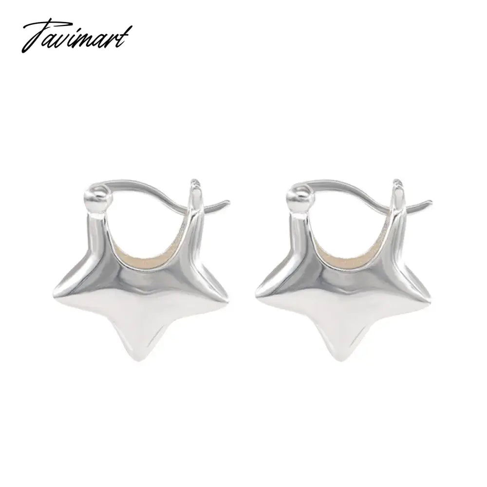 Silver Vintage Simpe Star Earrings For Women Trendy Earring Jewelry Prevent Allergy Party Accessories Gift