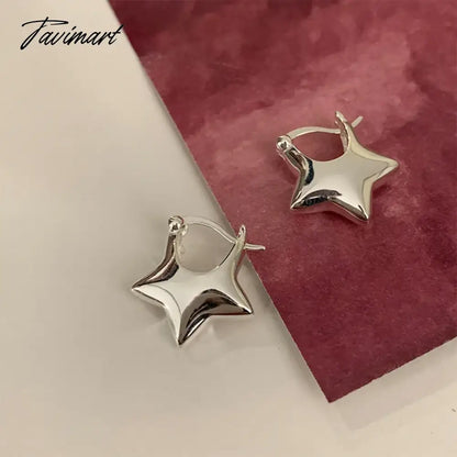 Silver Vintage Simpe Star Earrings For Women Trendy Earring Jewelry Prevent Allergy Party Accessories Gift