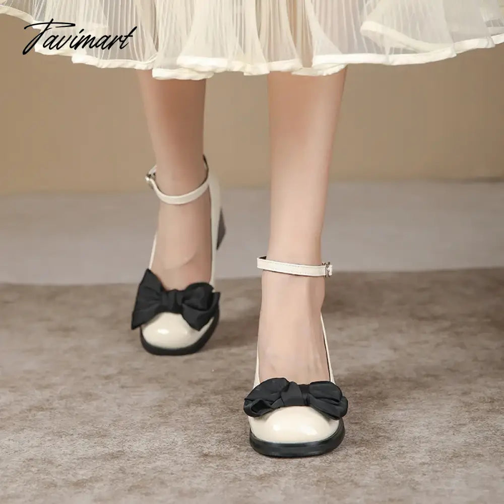 Small size thick heeled shoes, four seasons thick sole, waterproof platform, high heels, sweet and elegant women's shoes