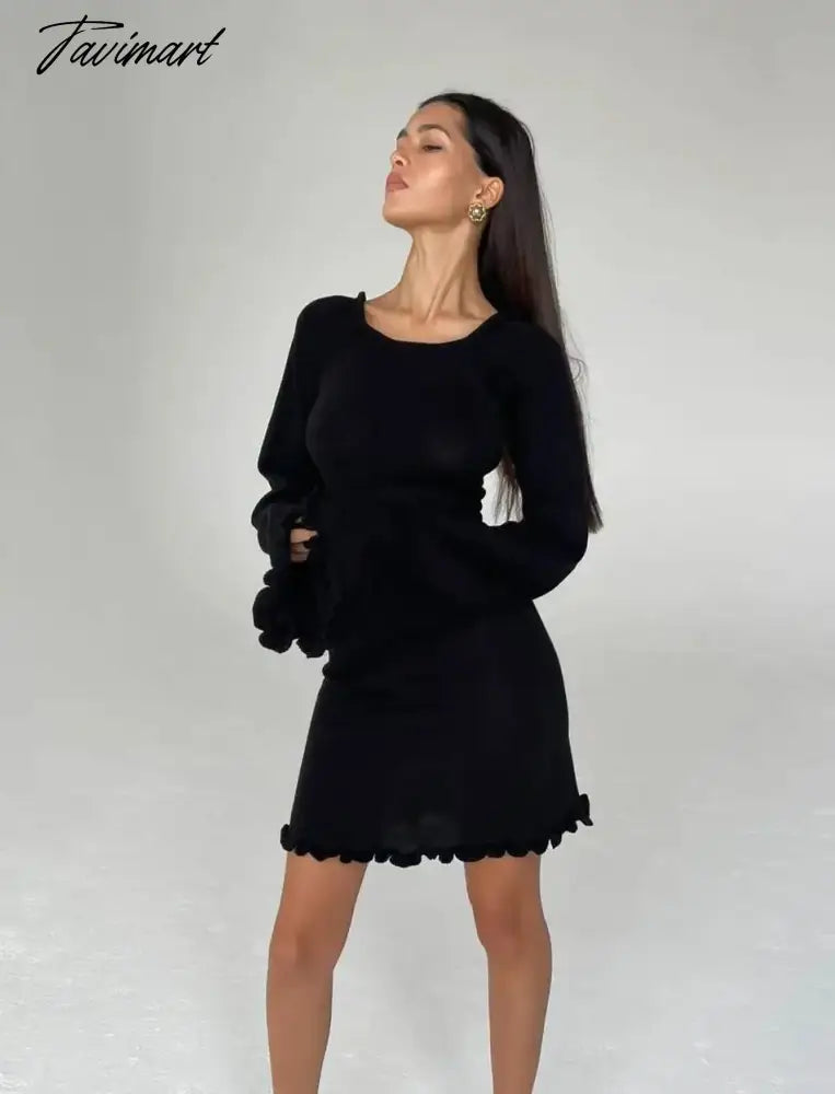 Soild-mini knitted sweater dress for women, long sleeve, sexy, backless, beach, bodycon, fashion, Y2K