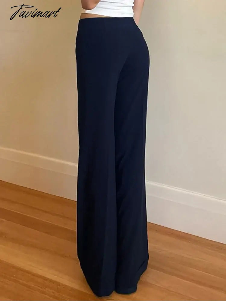 Solid Long Baggy Pants Low Waist Streetwear Women Button Trousers Casual Patchwork Pantalones De Mujer Autumn Roupas Femininas