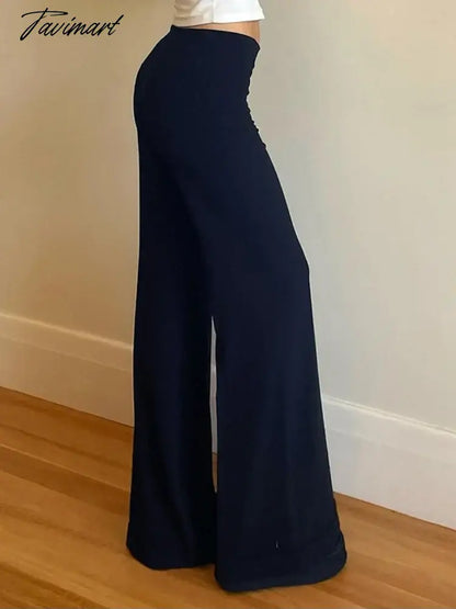 Solid Long Baggy Pants Low Waist Streetwear Women Button Trousers Casual Patchwork Pantalones De Mujer Autumn Roupas Femininas