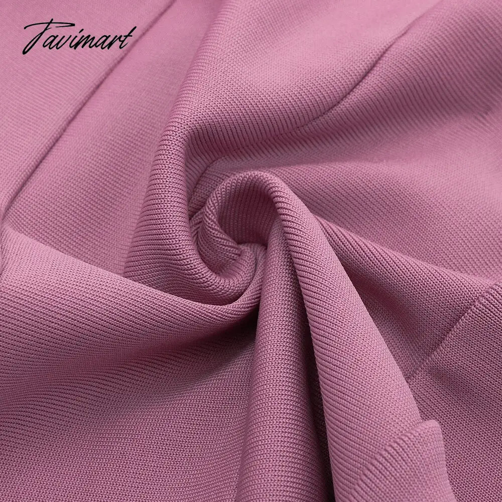 Spring New Bandages Dress Women Flare Sleeve Patchwork Clothes Sexy Club Party Bodycon Dress