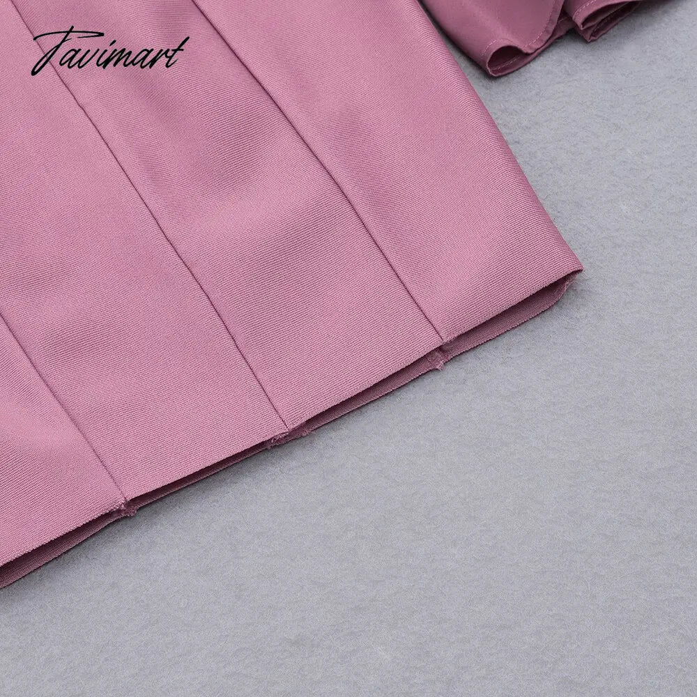 Spring New Bandages Dress Women Flare Sleeve Patchwork Clothes Sexy Club Party Bodycon Dress