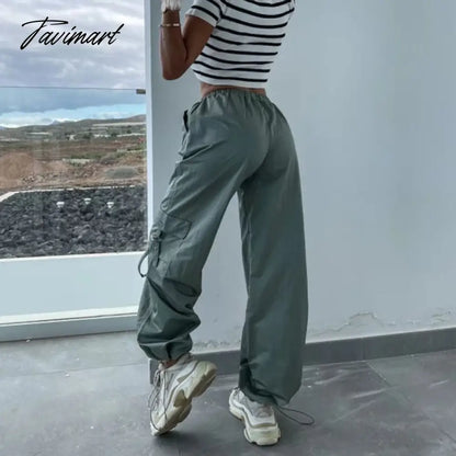 Spring Streetwear Fashion Cool Cargo Pants Vintage Loose Pocket Female Trousers Women's Pants Y2k Hip Hop Wide Leg Joggers Baggy