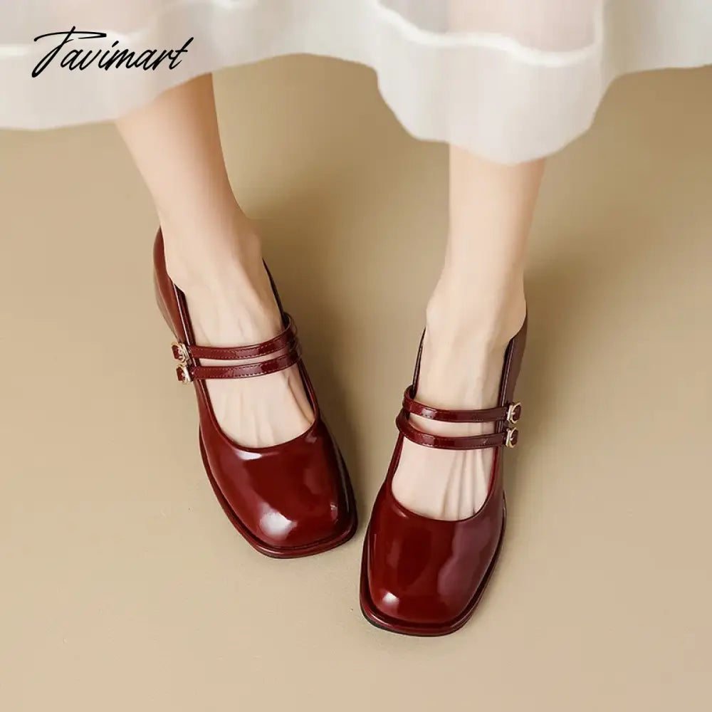 spring women's shoes ladies high heels Casual Mary Janes white square toe design career and commuting Korean style 41-43