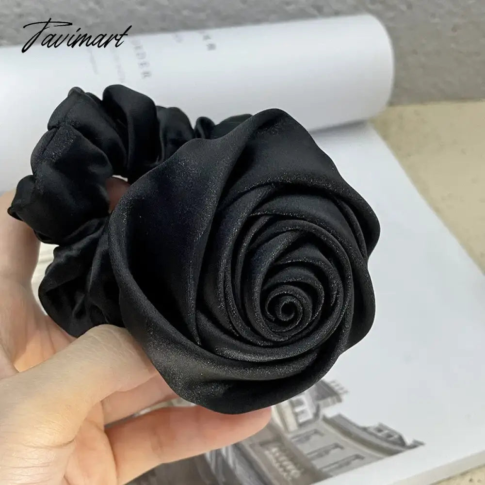 Statement Fashion Ribbon Rose Hair Jewelry Accessories For Female Personality New Big Grey Black