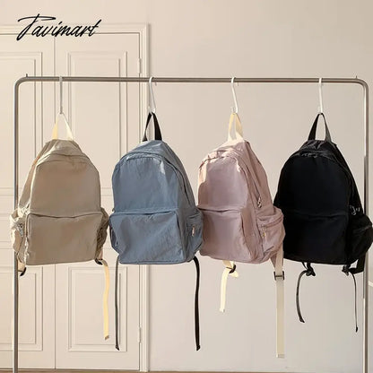 Student backpack, female multiple pocket commuting backpack, leisure large capacity travel backpack, South Korea