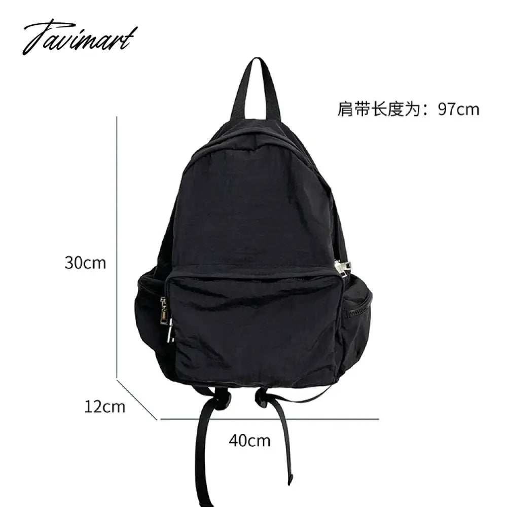 Student backpack, female multiple pocket commuting backpack, leisure large capacity travel backpack, South Korea