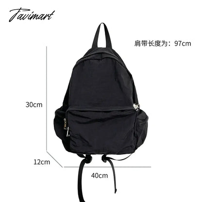 Student backpack, female multiple pocket commuting backpack, leisure large capacity travel backpack, South Korea