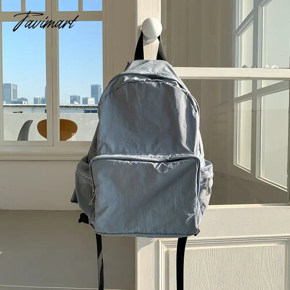 Student backpack, female multiple pocket commuting backpack, leisure large capacity travel backpack, South Korea
