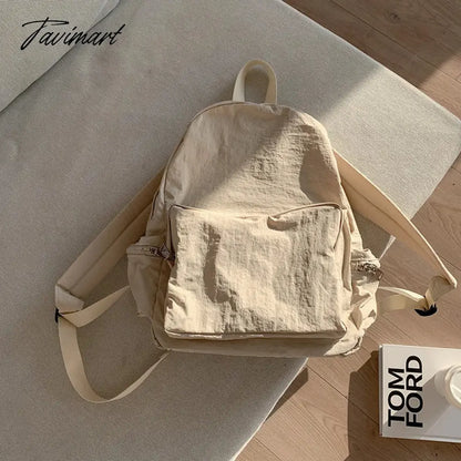 Student backpack, female multiple pocket commuting backpack, leisure large capacity travel backpack, South Korea