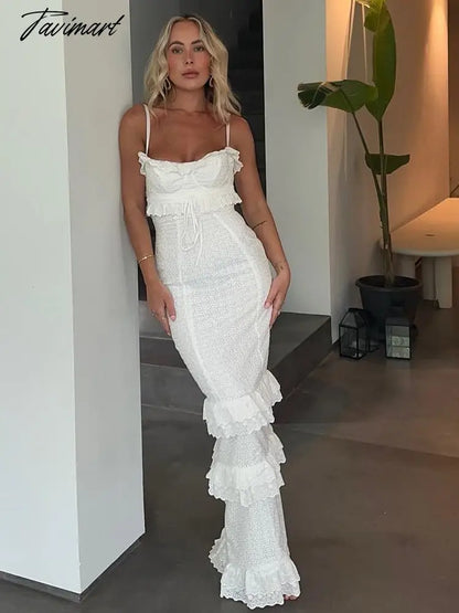 Summer Elegant White Women Ready To Wear Dresses Maxi Luxury Lace Bodycon Wedding Event Party Dress Formal Occsaion