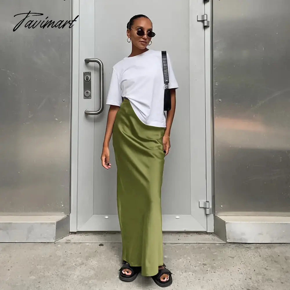 summer long satin skirt women zipper clourse maxi skirt streetwear slim fit skirt sexy women skirt party Y2k skirt