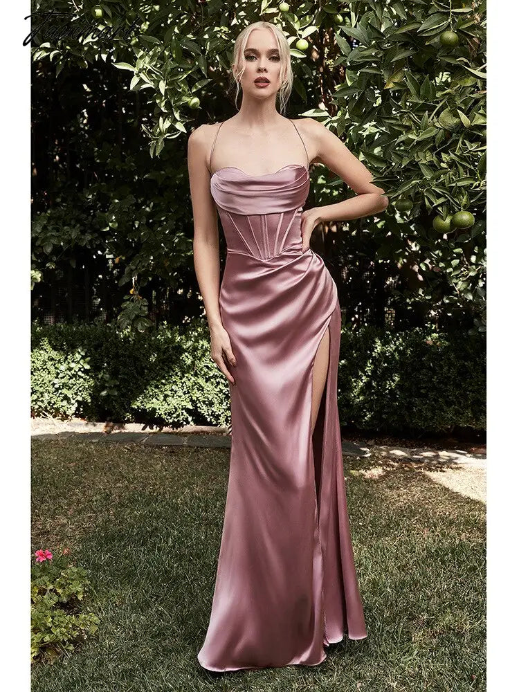 Summer Maxi Dress Satin Bodycon Dress Women Party Dress New Arrivals Red Backless Sexy Celebrity Date Night Dresses