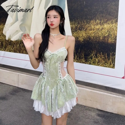 Summer Sexy but Cute Style High Quality Lace Stitching Suspender Dress Design Slim Waist Dresses Super Fairy