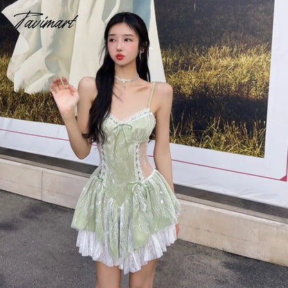Summer Sexy but Cute Style High Quality Lace Stitching Suspender Dress Design Slim Waist Dresses Super Fairy