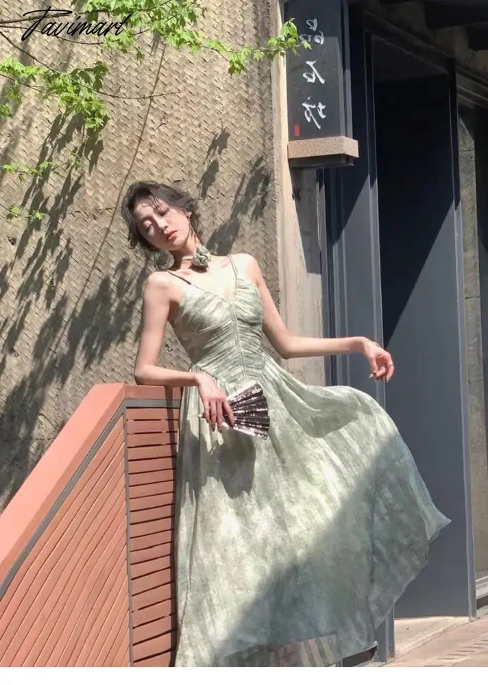 Summer Sexy Sleeveless Strap Party Midi Dress Women Backless V-neck Beach Clothes Lady Elegant Graduation Vestidos