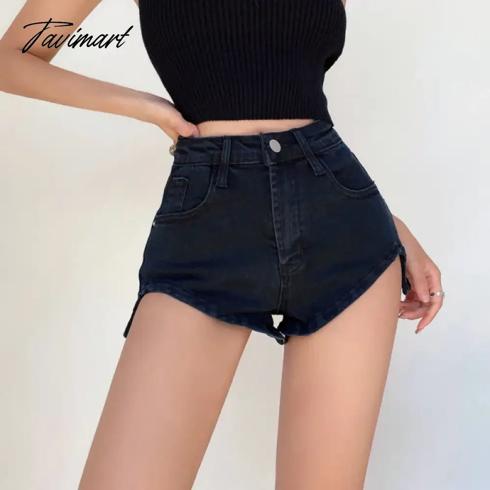 Summer Spice Girls Hip Hot Sexy Mini Denim Shorts Women's High Waist Slim Fit Tight Stretch Dancing Short Pants Jeans Clothing