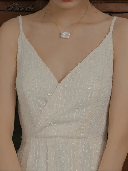 Summer Women Elegant Sleeveless Party White Dress Female Vintage A-Line Midi Vestdios Fashion Prom Clothes New