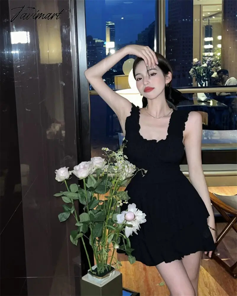 Summer Women Sexy One Piece Tank Mini Dress Elegant Female Fashion Casual Solid Beach Clothes Vestdios