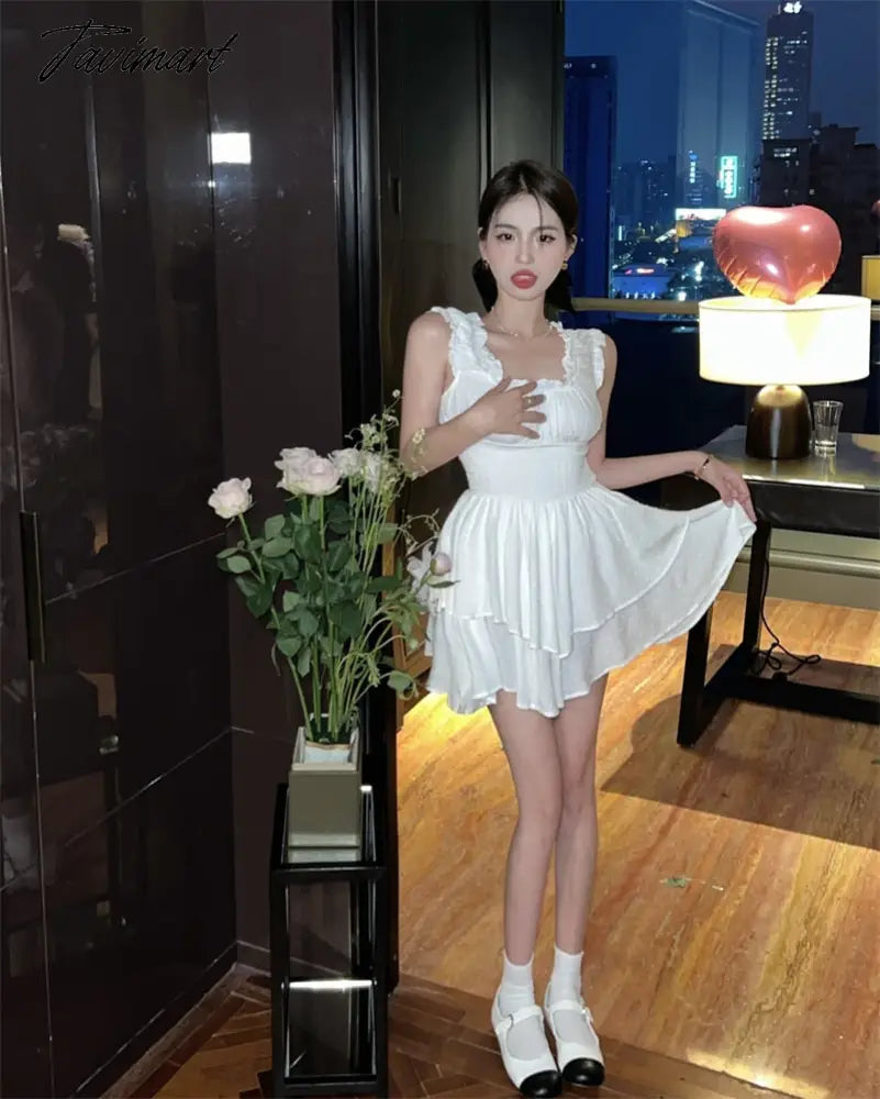 Summer Women Sexy One Piece Tank Mini Dress Elegant Female Fashion Casual Solid Beach Clothes Vestdios