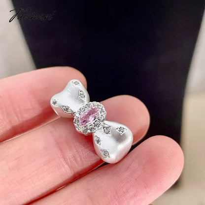 Sweet Zircon Star Bow Open Rings For Women 2024 New Luxury Fashion Designers Jewelry Ring