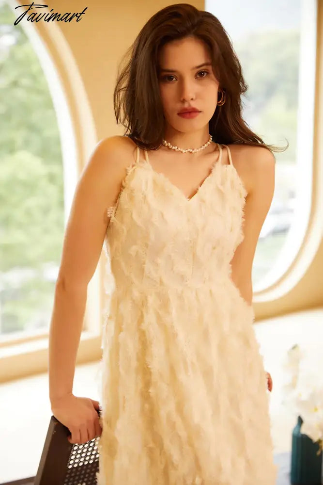 Translucent Tassel Feather Long Evening Dresses White Backless Sexy Ladies Slip Dress Bodycon Maxi Dresses For Women Summer