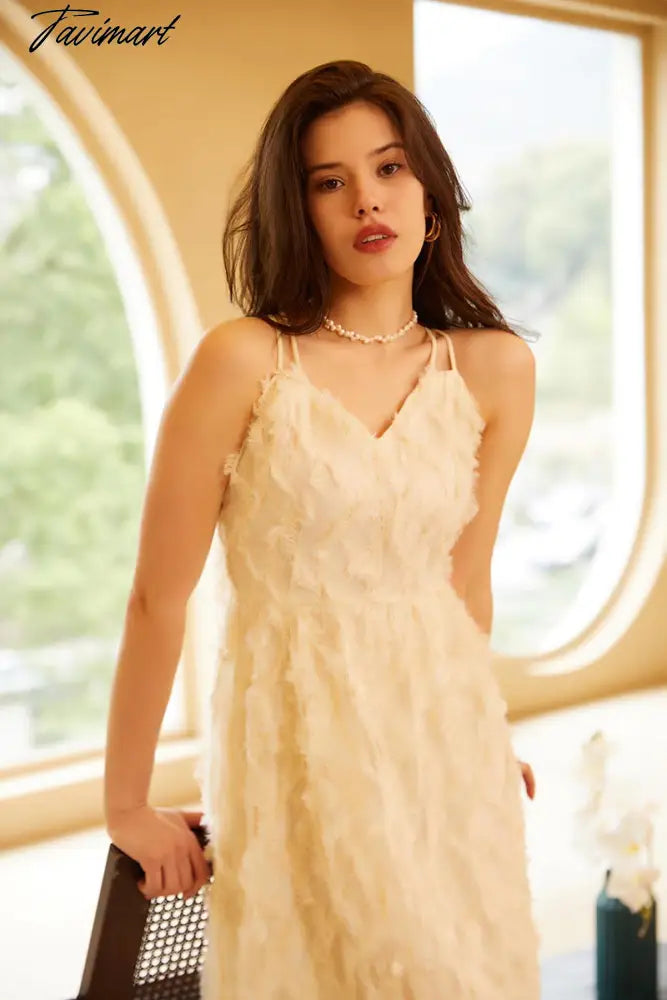 Translucent Tassel Feather Long Evening Dresses White Backless Sexy Ladies Slip Dress Bodycon Maxi Dresses For Women Summer