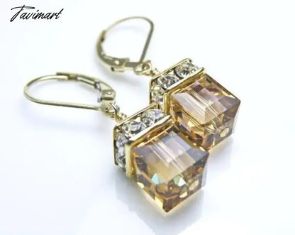 Trendy Silver Color Inlaid with Green Stones Drop Earring Women Shining Zircon Hook Dangle Earrings Wedding Jewelry