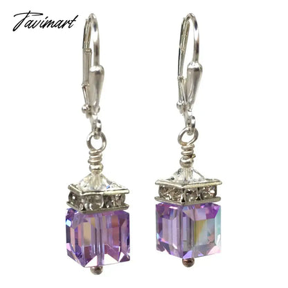 Trendy Silver Color Inlaid with Green Stones Drop Earring Women Shining Zircon Hook Dangle Earrings Wedding Jewelry