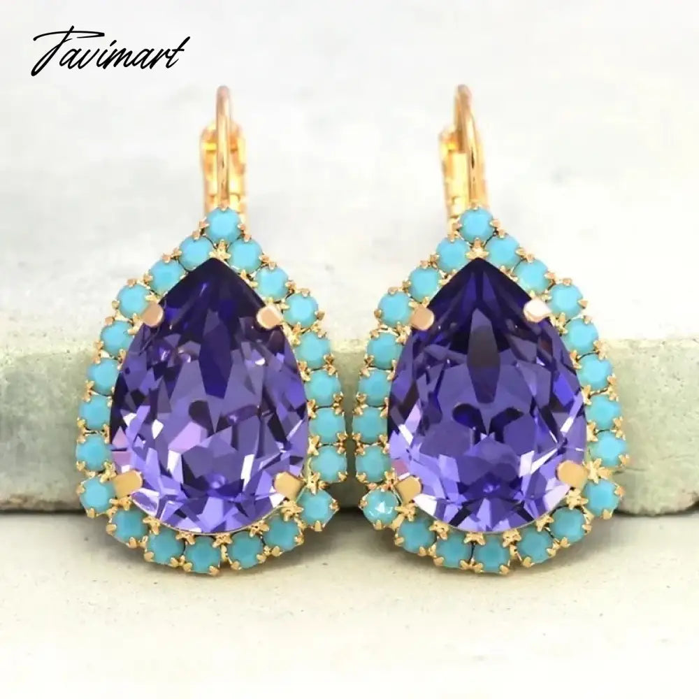 Trendy Silver Color Inlaid with Green Stones Drop Earring Women Shining Zircon Hook Dangle Earrings Wedding Jewelry