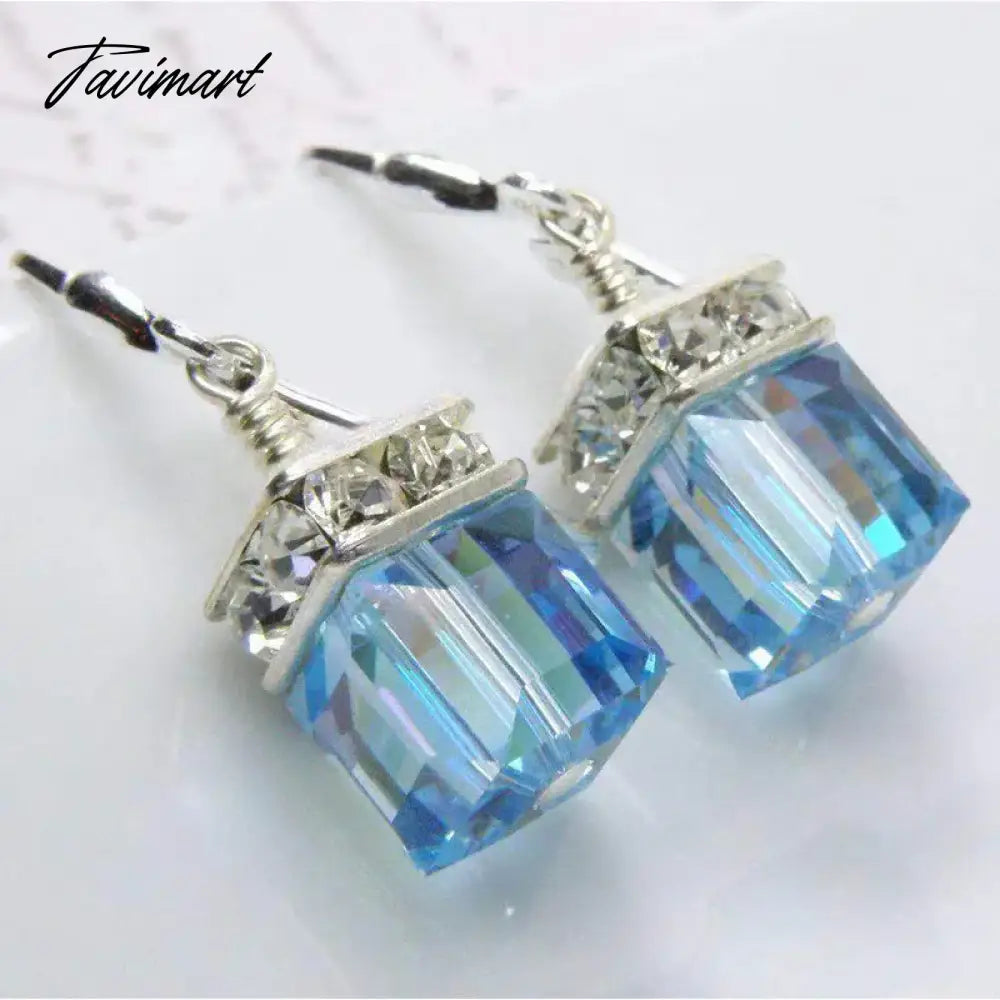 Trendy Silver Color Inlaid with Green Stones Drop Earring Women Shining Zircon Hook Dangle Earrings Wedding Jewelry