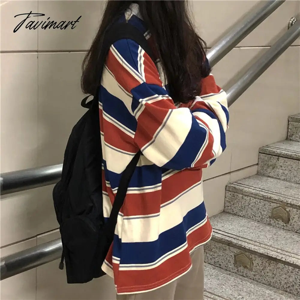 Vintage College Sweatshirts With Polo Collar Long Sleeve Prep Teens Women y2k Aesthetic Streetwear