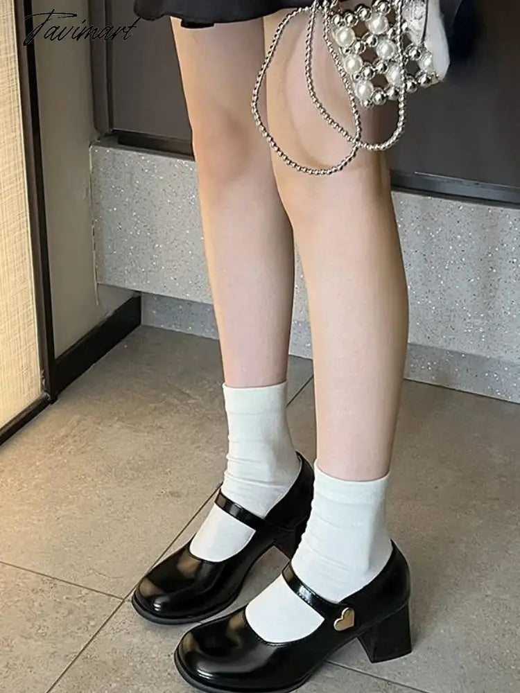 Vintage France Mary Janes Shoes Women Belt Buckle Casual Square Heel Shoes Female Holiday Temperament Leisure Shoes Summer