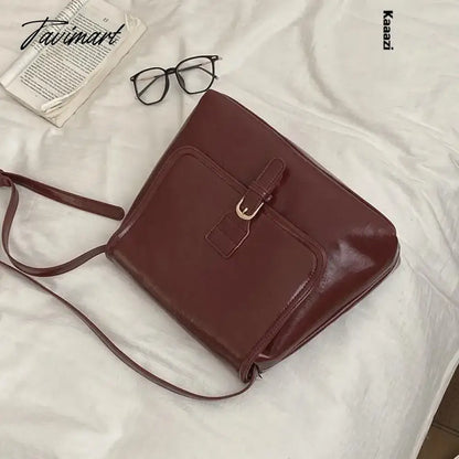 Vintage Red Classic Large Capacity New Handbag Casual Versatile Women's Shoulder Bags Luxury Designer Crossbody Bag Trend