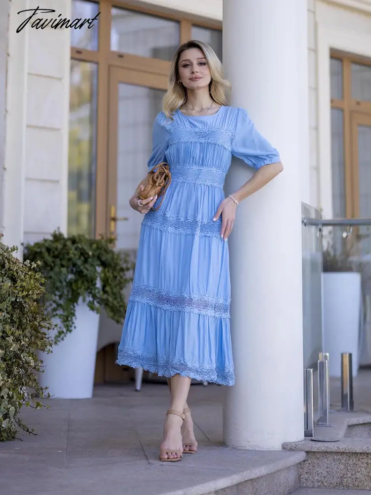 Vintage Short Sleeve Hollow Lace Chiffon Maxi Dress Sexy Bodycon Beach Dress Elegant Long Evening Dresses For Women Summer