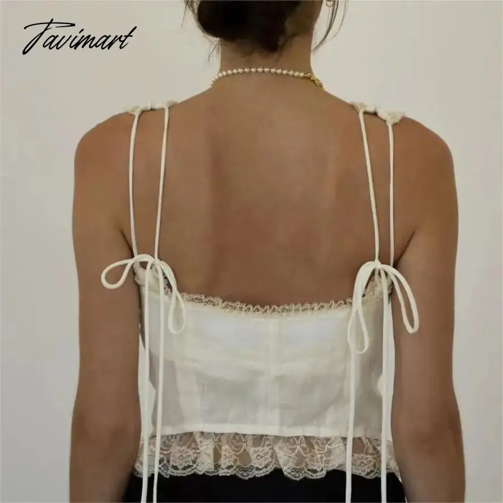 White lace crop tops women Summer y2k clothes white lace tank top for women cute tops elegant corset top lace korean streetwear